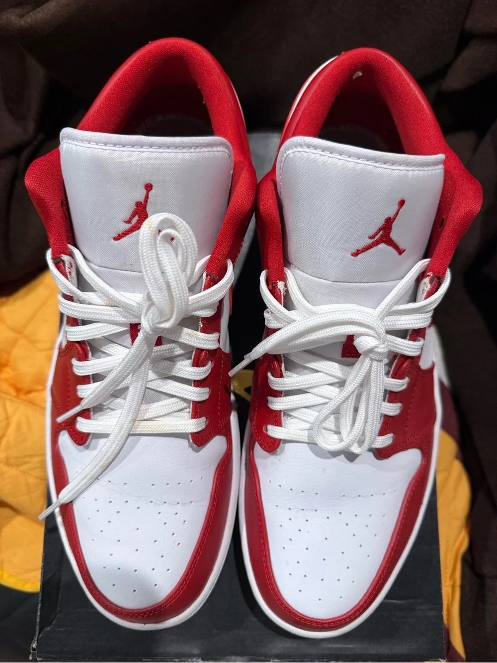 Jordan Air Jordan 1 Low - Sail, Gym Red, University Gold